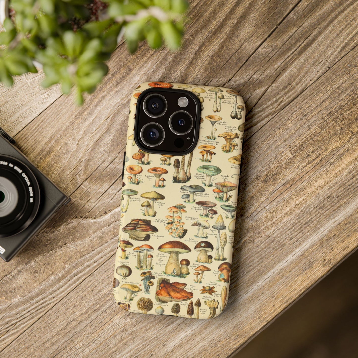 Mushrooms Vintage Field Guide iPhone Case