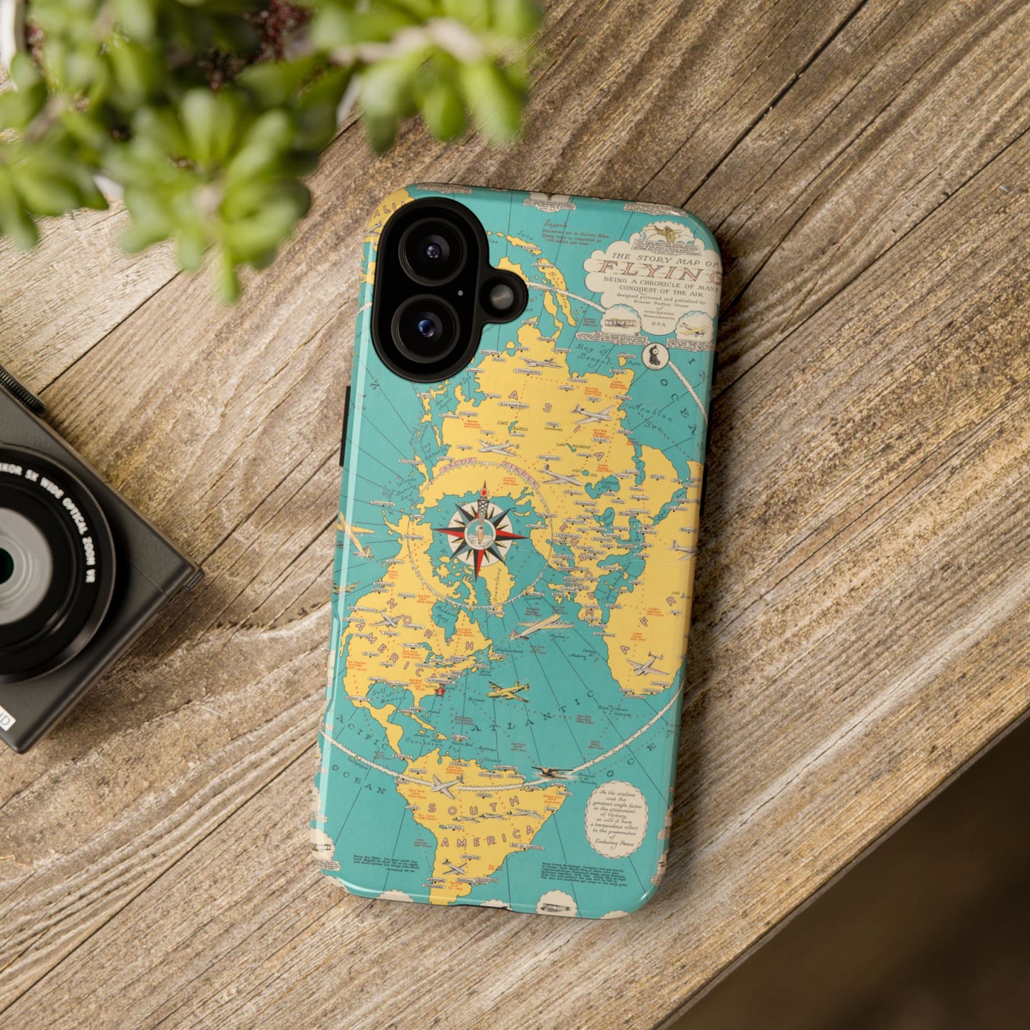 Map of Flying Retro iPhone Case