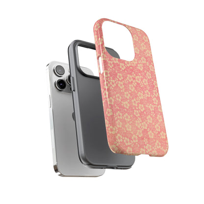Pink Pattern Scattered Flowers iPhone Case