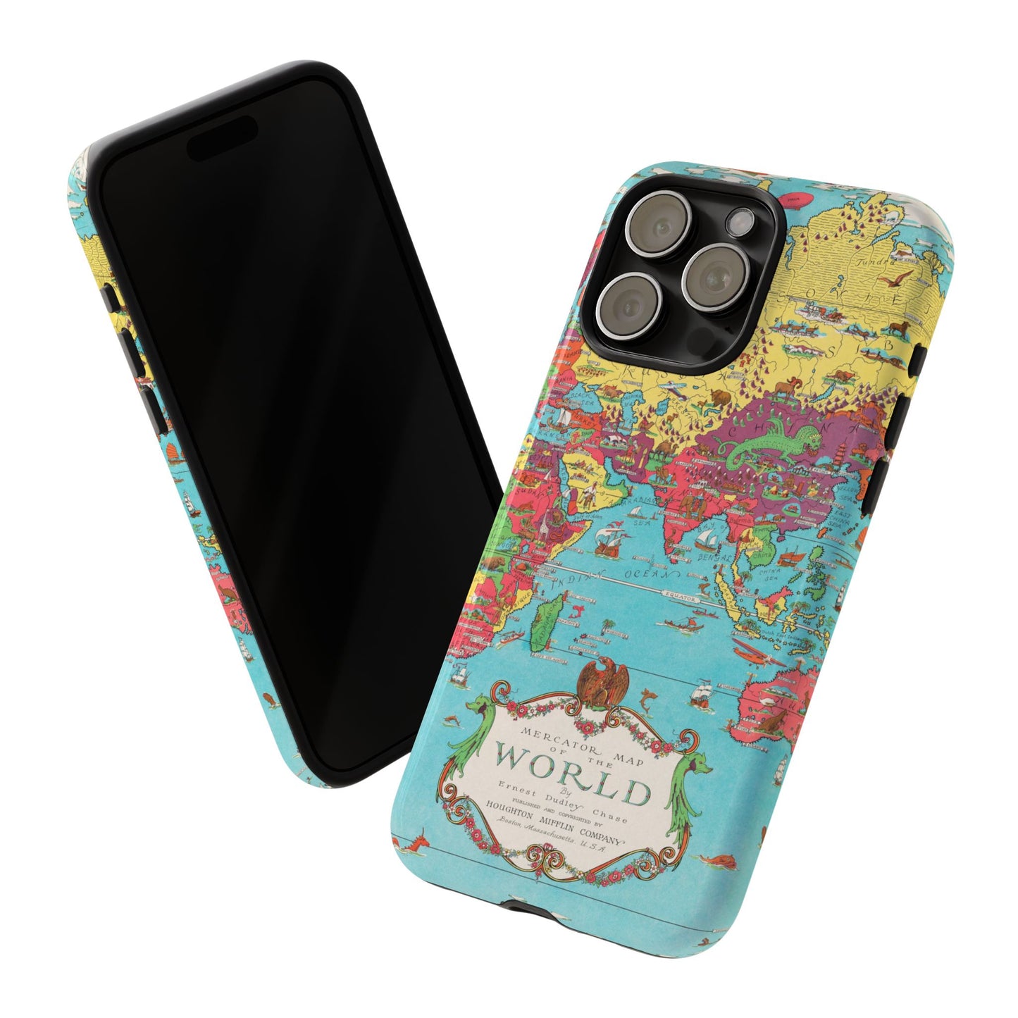 Map of the World Retro Travel iPhone Case
