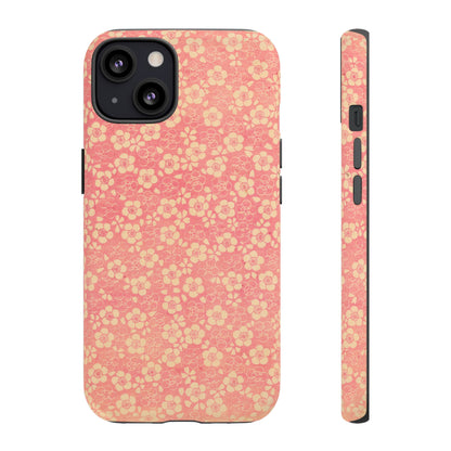 Pink Pattern Scattered Flowers iPhone Case