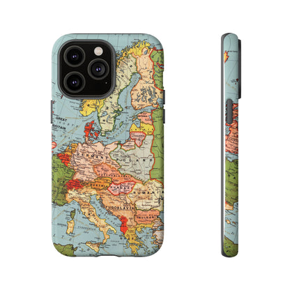 Wanderlust Vintage Map of Europe iPhone Case