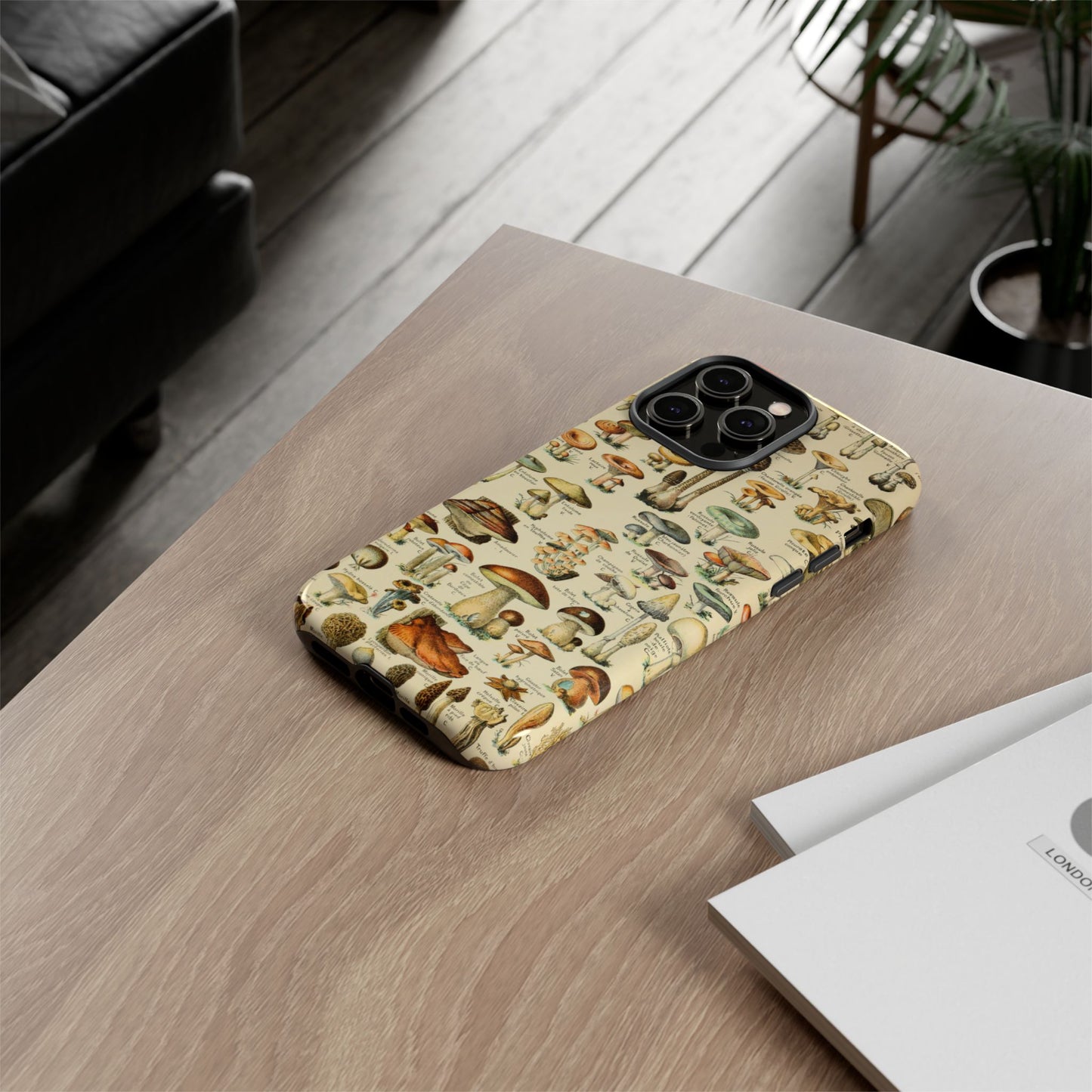 Mushrooms Vintage Field Guide iPhone Case
