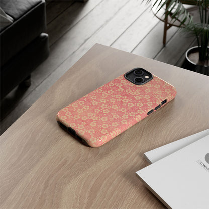 Pink Pattern Scattered Flowers iPhone Case