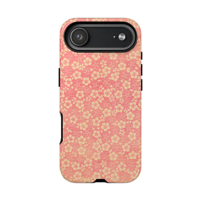 Pink Pattern Scattered Flowers iPhone Case