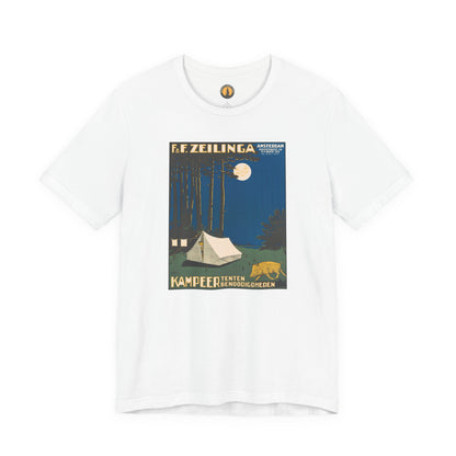 Amsterdam Tent Camping Vintage Tee | Full Moon Forest Adventure