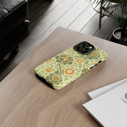 Olive & Orange Vintage Botanical iPhone Case