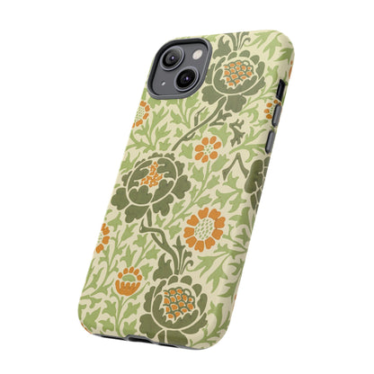 Olive & Orange Vintage Botanical iPhone Case