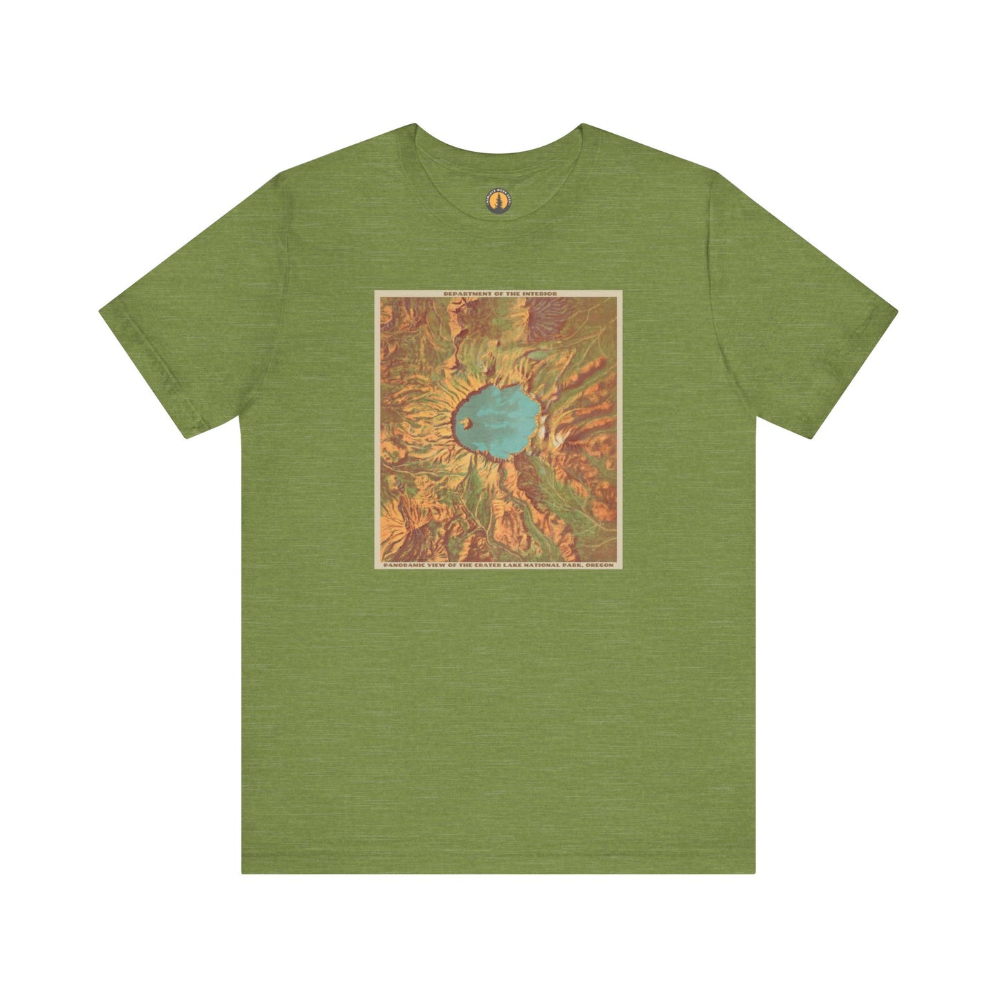 Crater Lake Vintage Map Tee