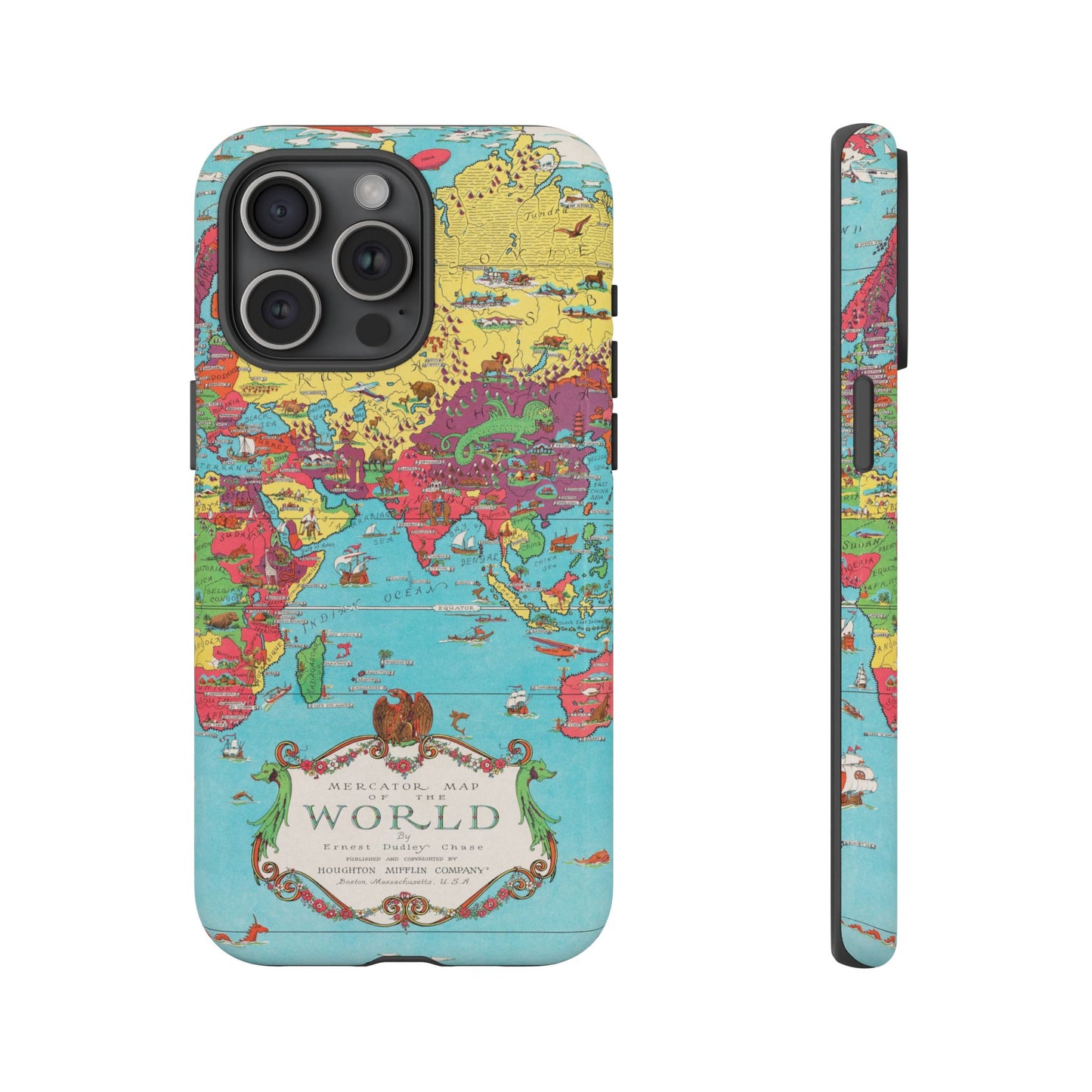 Map of the World Retro Travel iPhone Case