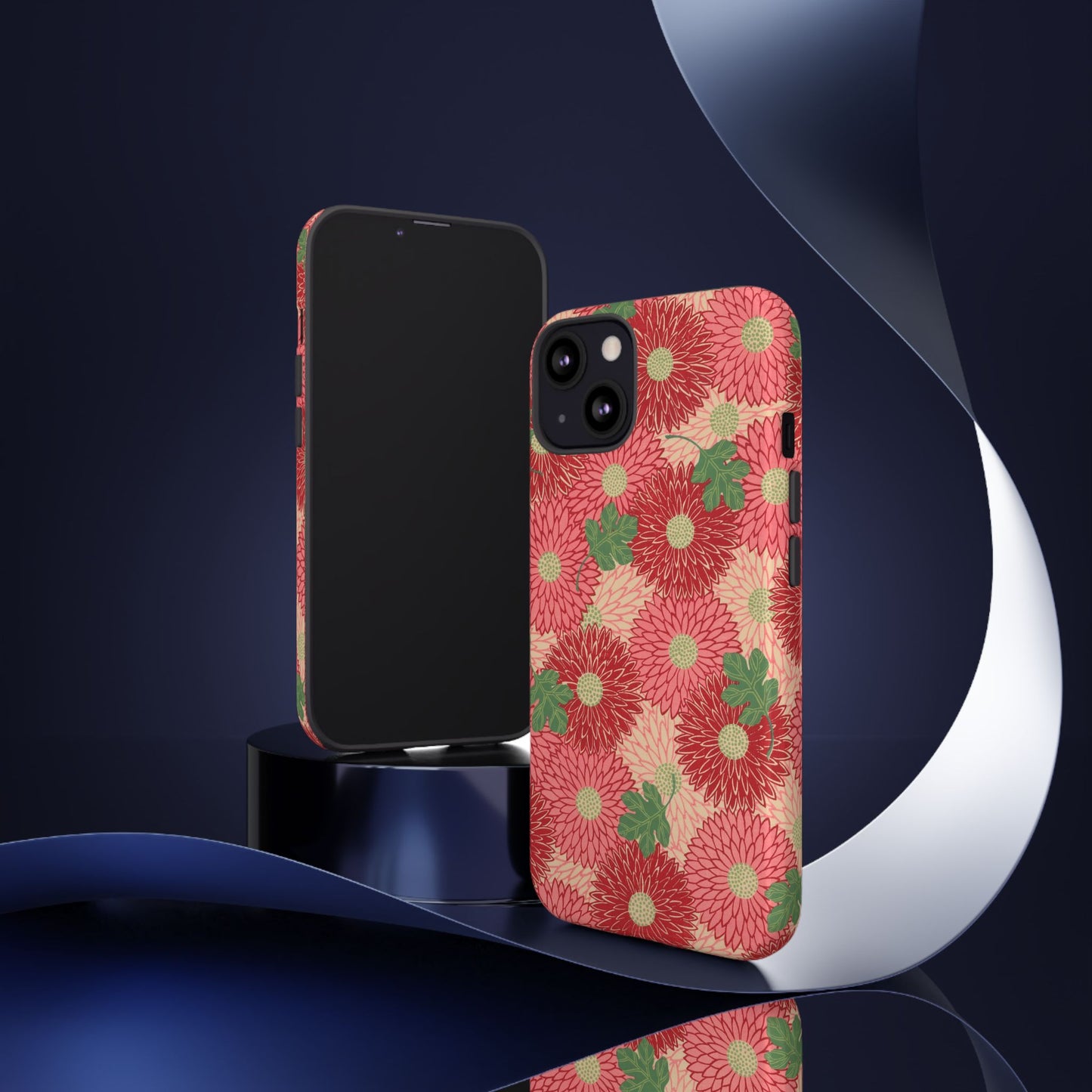 Pink Chrysanthemums Vintage iPhone Case