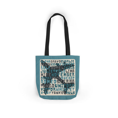 Blue Aviation Alphabet Tote Bag (3 sizes)
