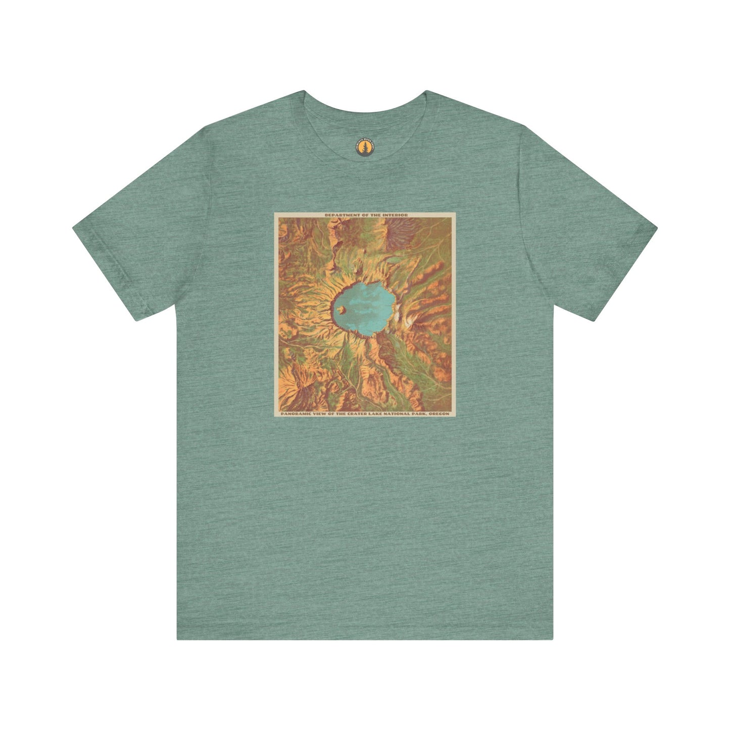 Crater Lake Vintage Map Tee