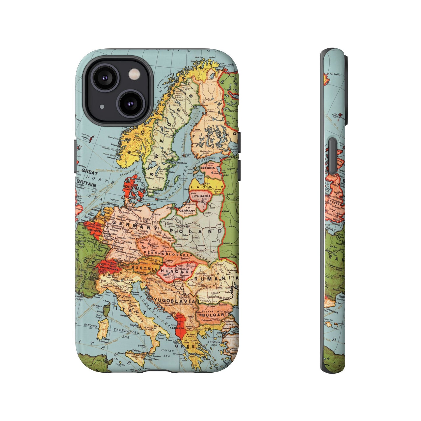 Wanderlust Vintage Map of Europe iPhone Case