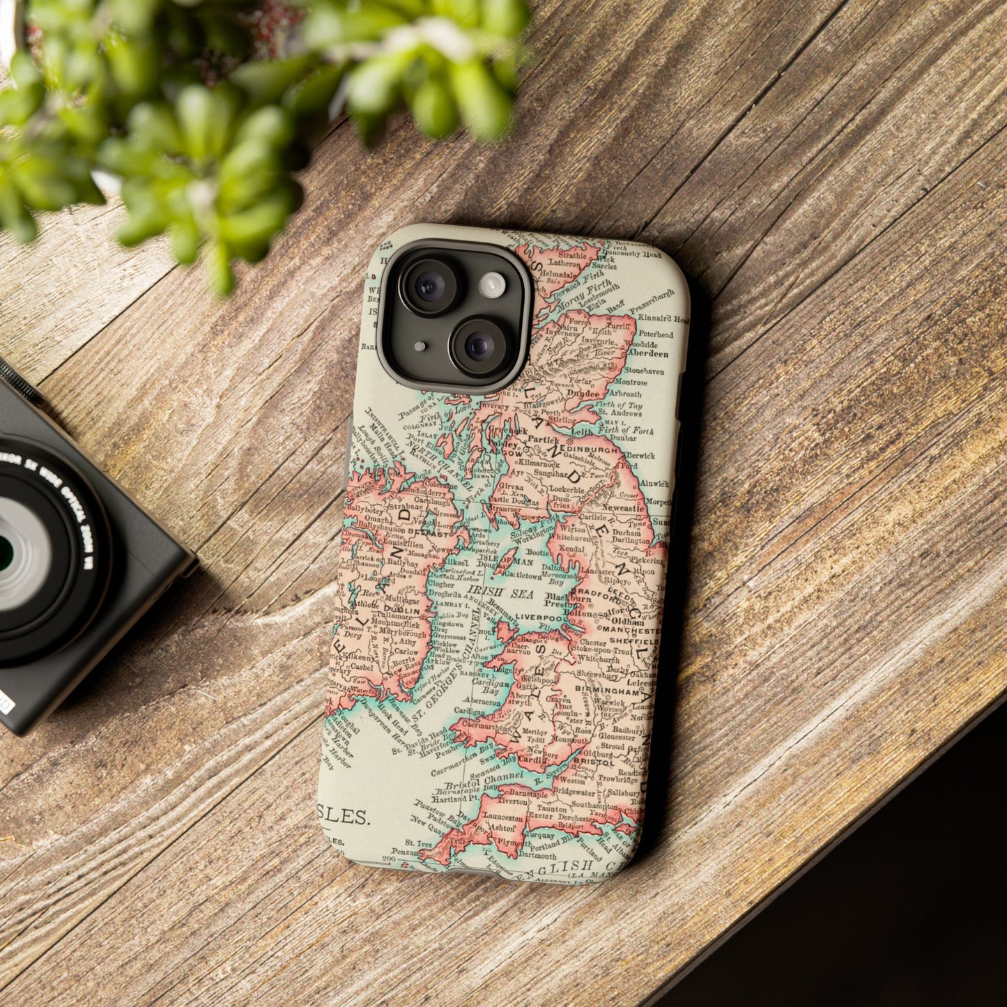 British Isles Vintage Map iPhone Case