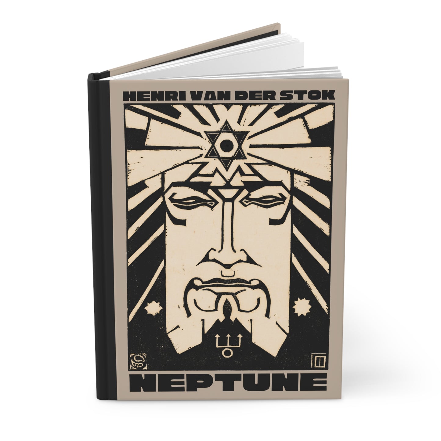 Neptune Hardcover Journal | Henri van der Stok's Planet Masks No. 008