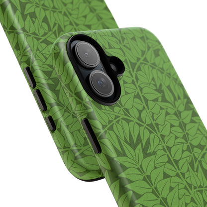 Antique Green Branch Pattern by William Morris iPhone Case