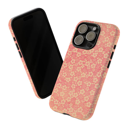 Pink Pattern Scattered Flowers iPhone Case