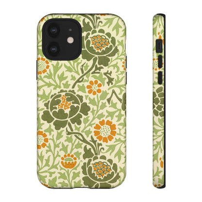 Olive & Orange Vintage Botanical iPhone Case
