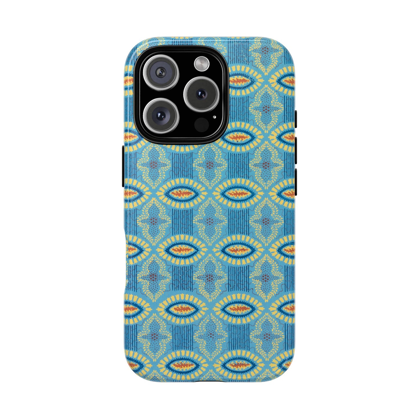 Turquoise Retro Geometric iPhone Case