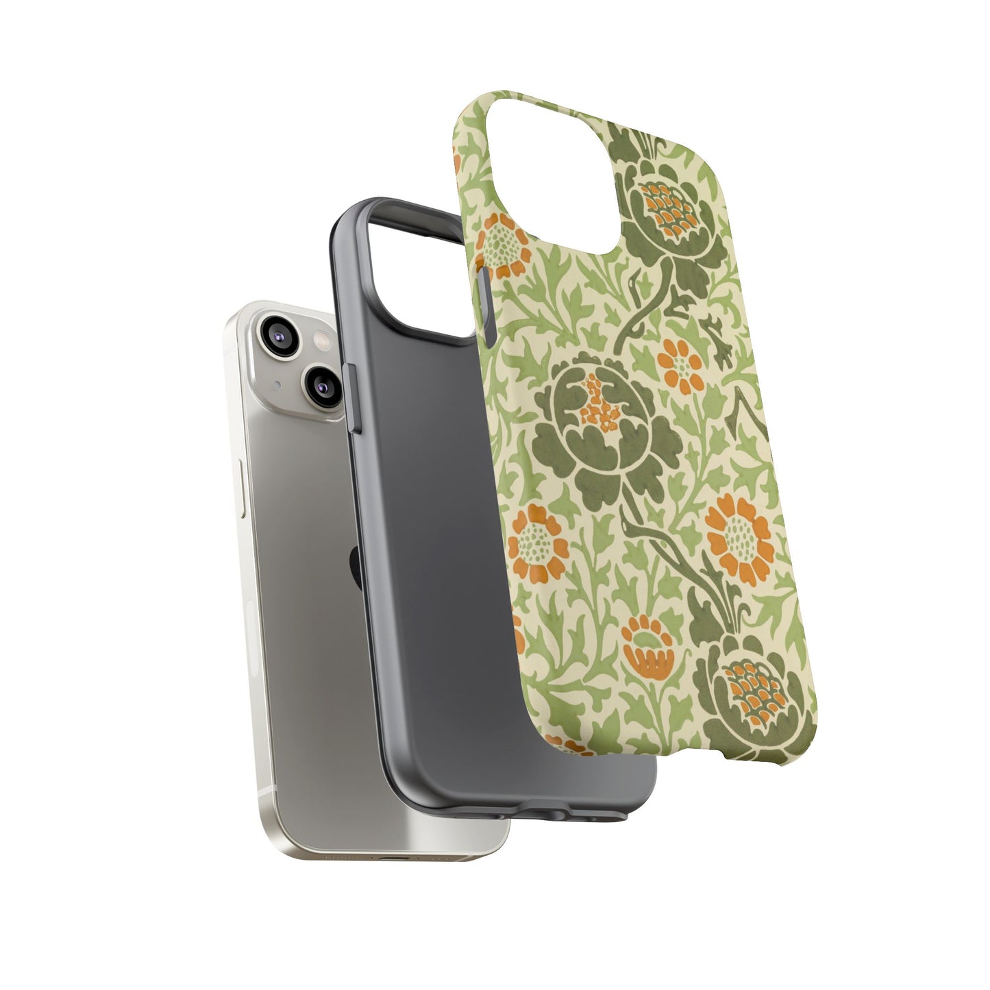 Olive & Orange Vintage Botanical iPhone Case