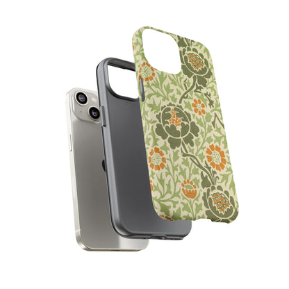 Olive & Orange Vintage Botanical iPhone Case