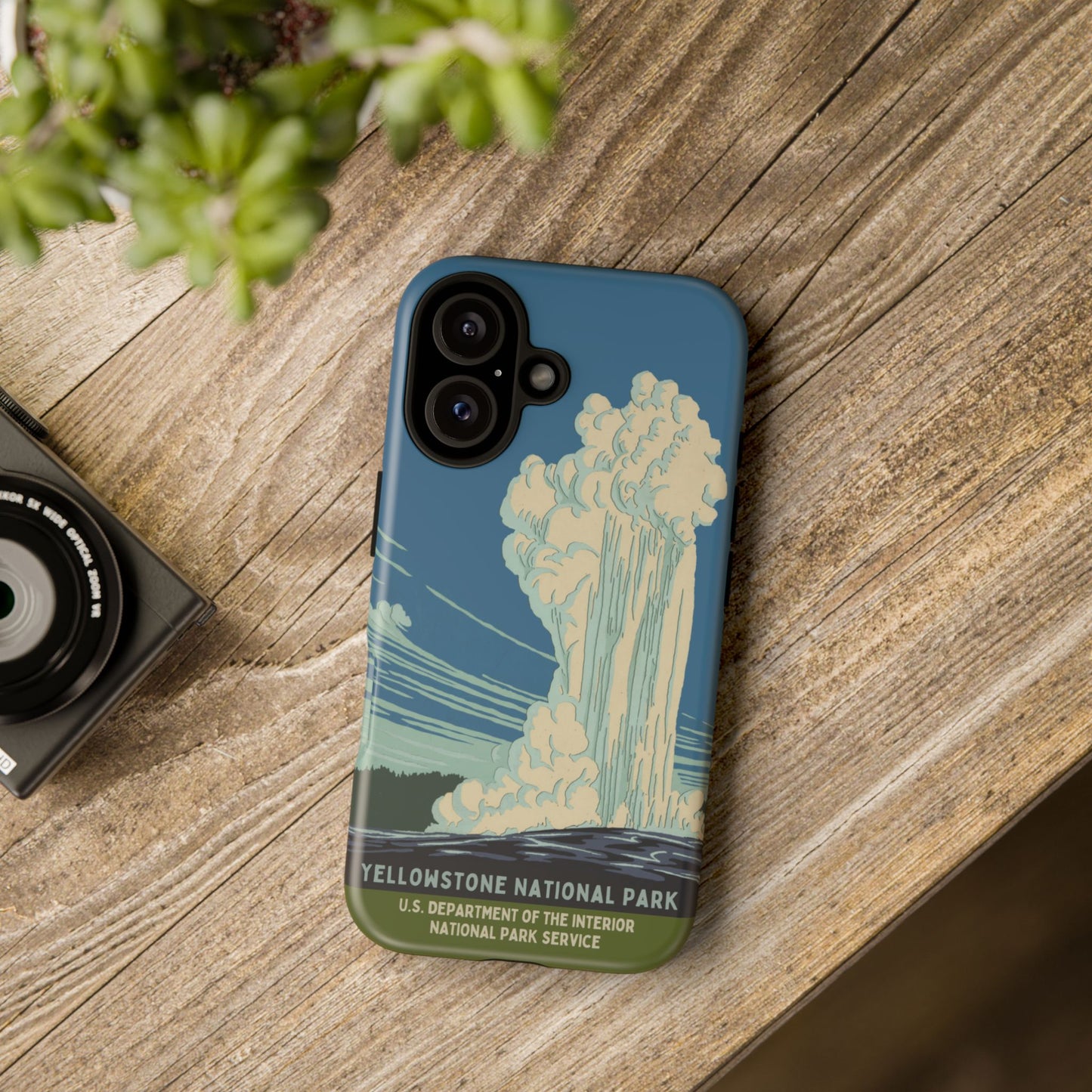 Yellowstone National Park Retro iPhone Case