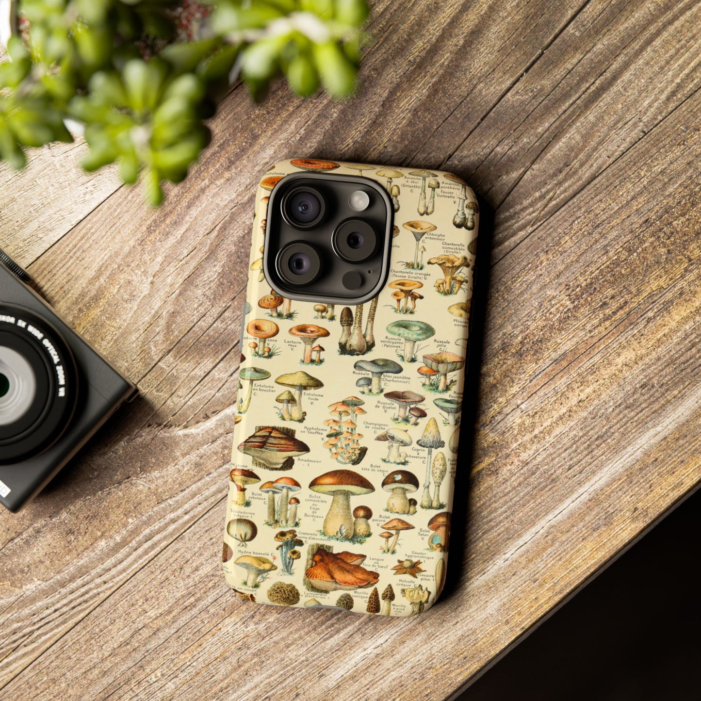 Mushrooms Vintage Field Guide iPhone Case