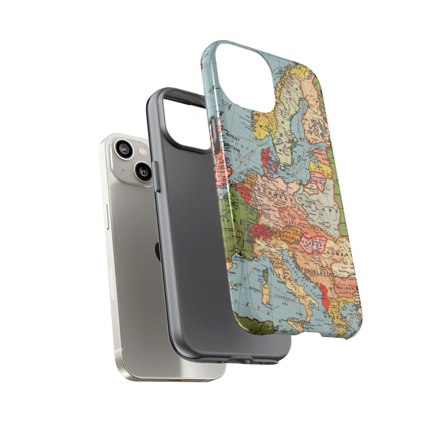 Wanderlust Vintage Map of Europe iPhone Case
