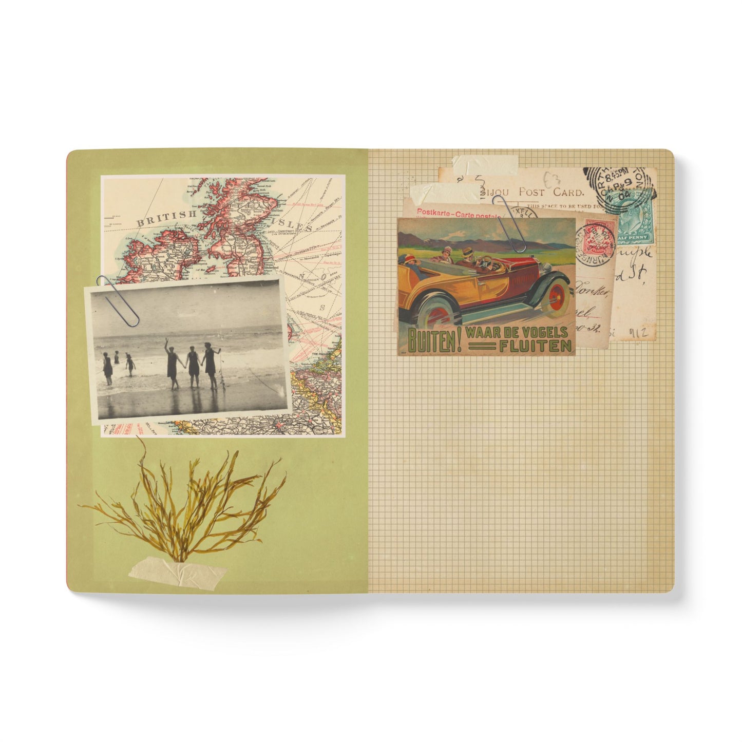 People of Europe Vintage Map | Softcover Travel Journal with Inside Illustrations