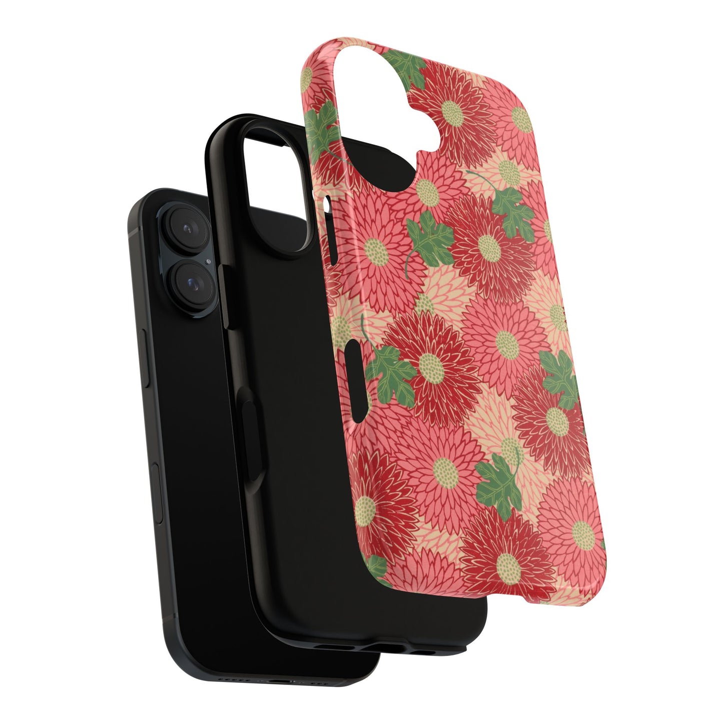 Pink Chrysanthemums Vintage iPhone Case