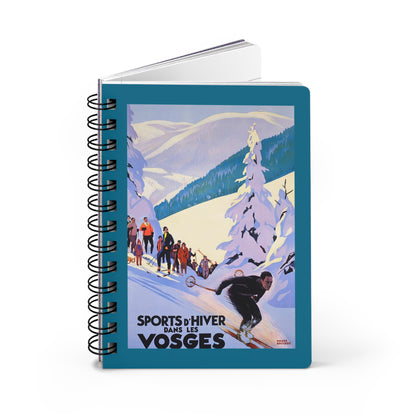 Vosges Mountains Vintage Ski Journal  |  Winter Sports Spiral Travel Notebook