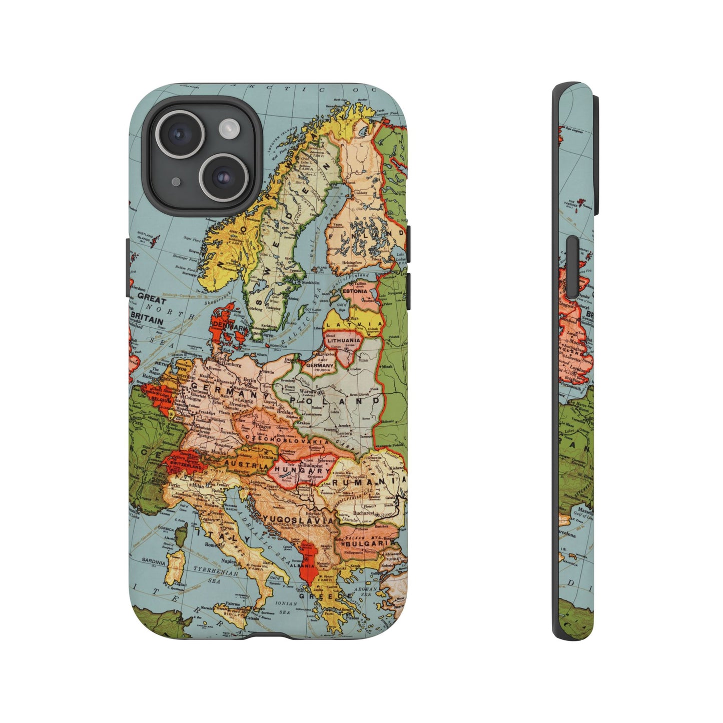 Wanderlust Vintage Map of Europe iPhone Case