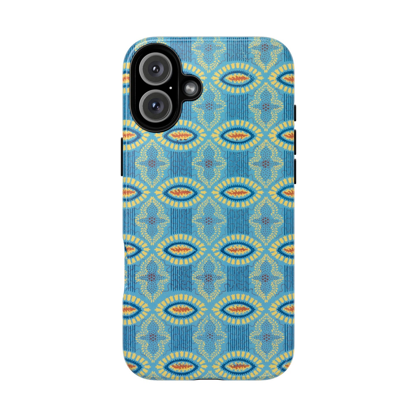 Turquoise Retro Geometric iPhone Case