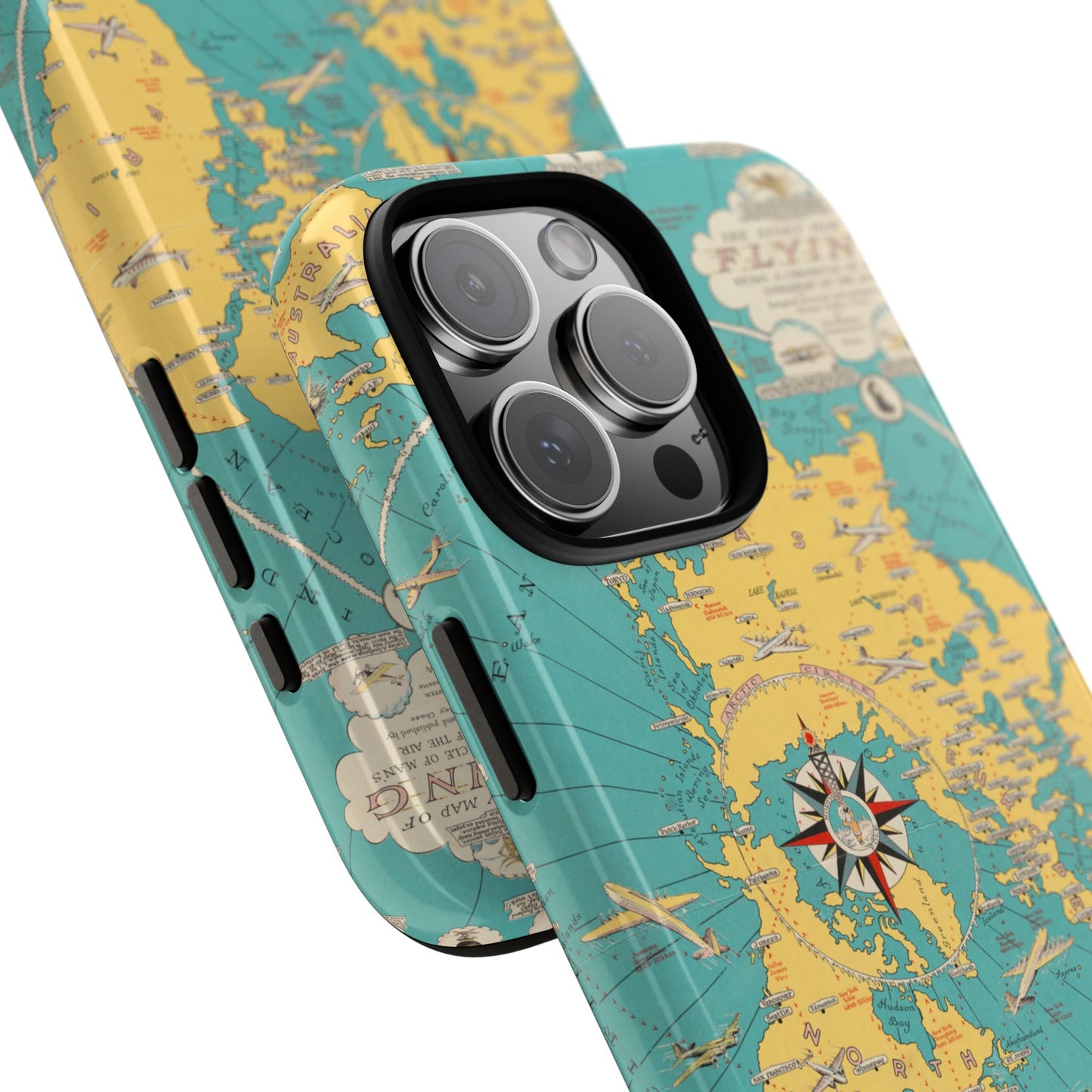 Map of Flying Retro iPhone Case