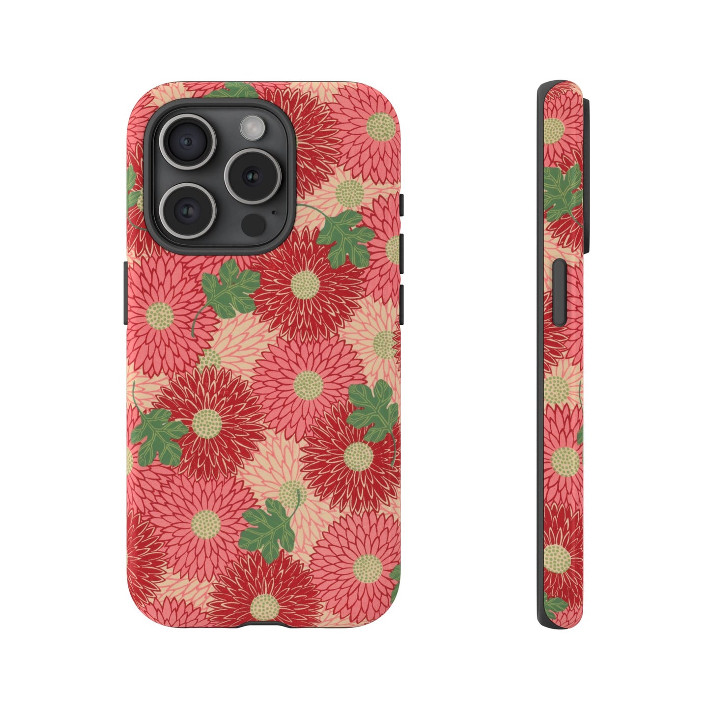 Pink Chrysanthemums Vintage iPhone Case