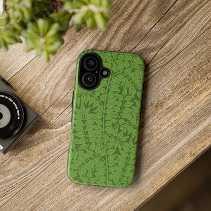 Antique Green Branch Pattern by William Morris iPhone Case