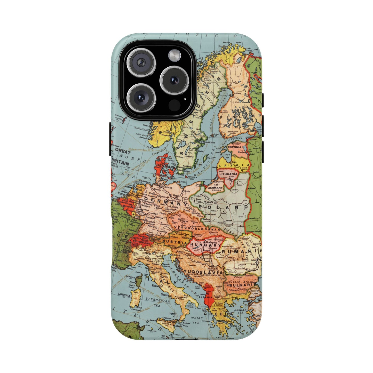 Wanderlust Vintage Map of Europe iPhone Case