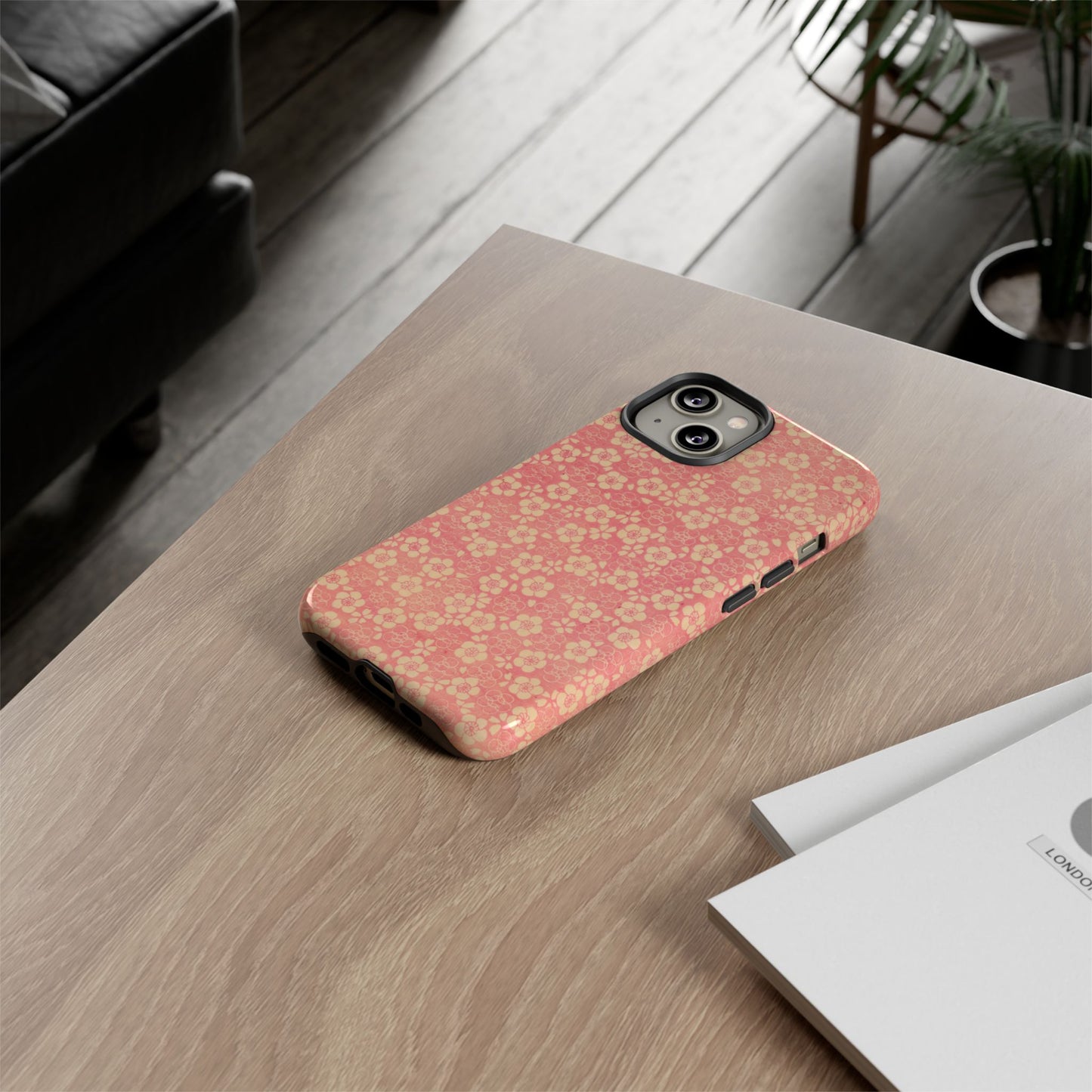 Pink Pattern Scattered Flowers iPhone Case