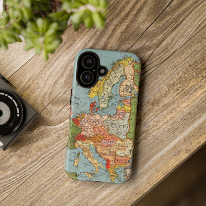 Wanderlust Vintage Map of Europe iPhone Case
