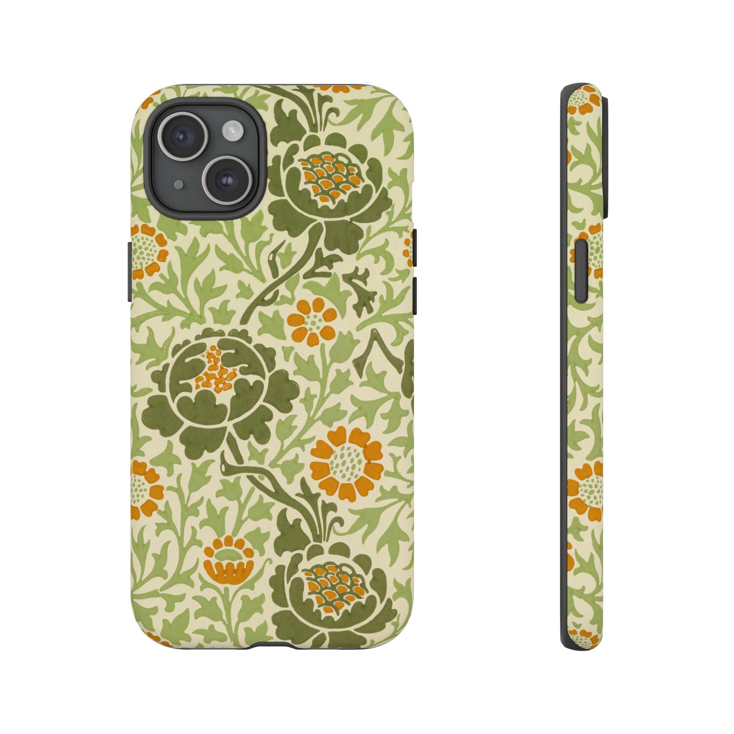 Olive & Orange Vintage Botanical iPhone Case