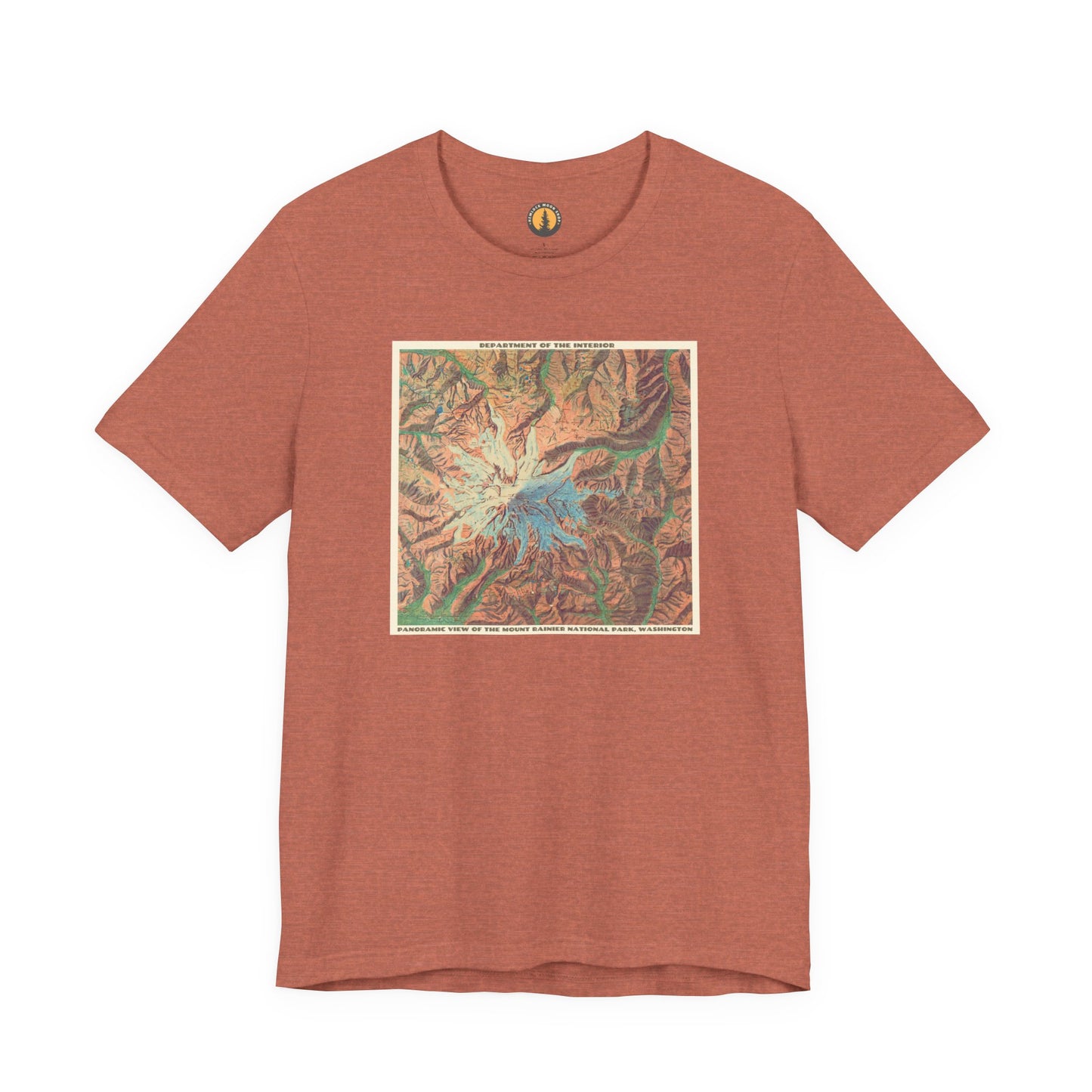 Mount Rainier Vintage Map Tee