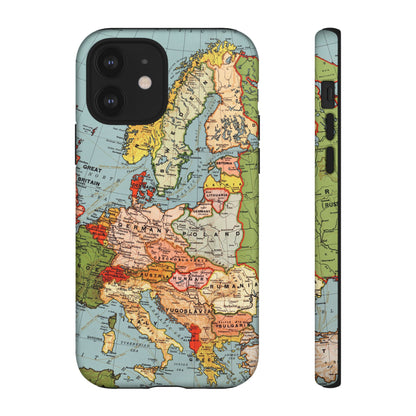 Wanderlust Vintage Map of Europe iPhone Case