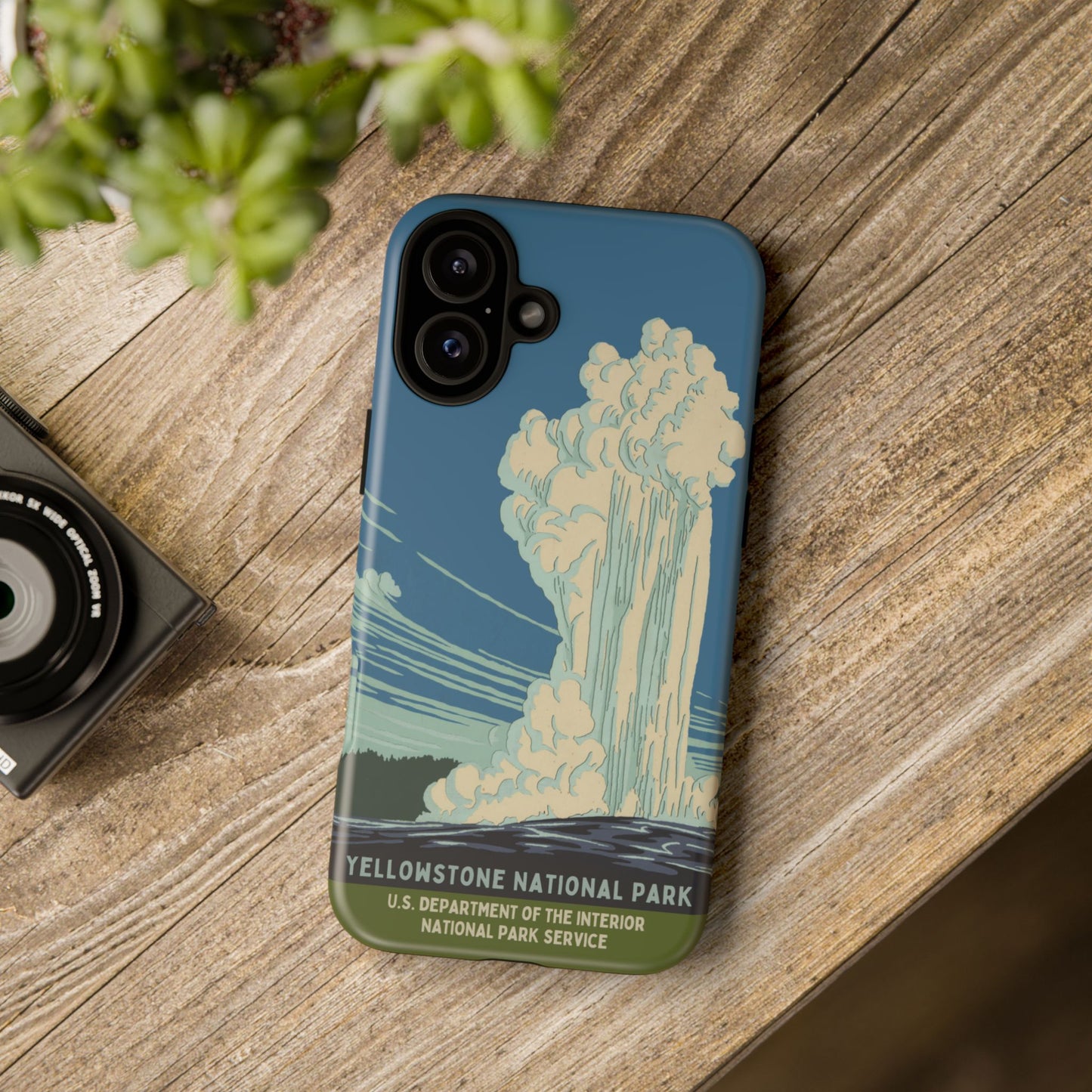Yellowstone National Park Retro iPhone Case