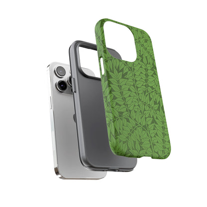 Antique Green Branch Pattern by William Morris iPhone Case