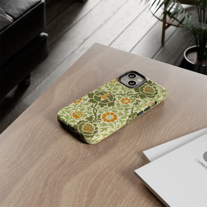 Olive & Orange Vintage Botanical iPhone Case