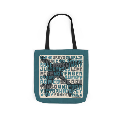 Blue Aviation Alphabet Tote Bag (3 sizes)