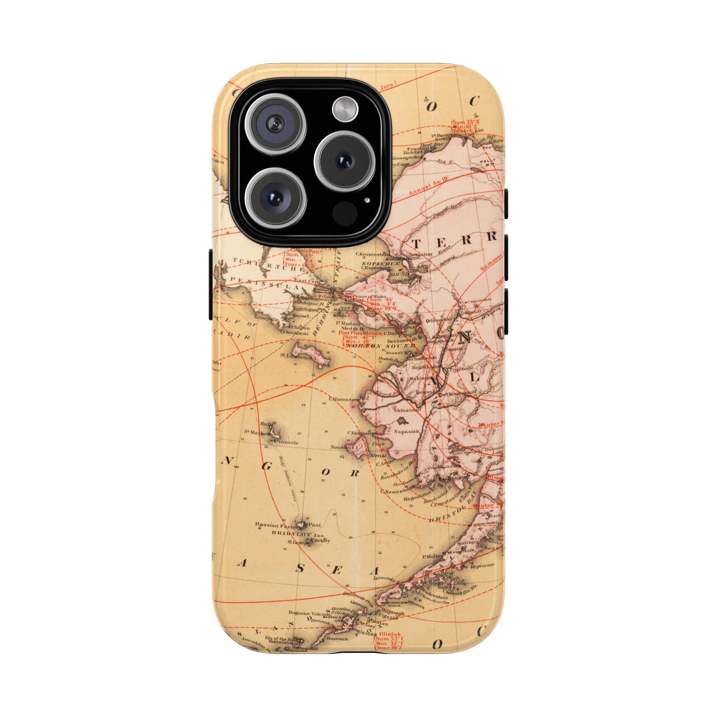 Alaska Territory Antique Map iPhone Case