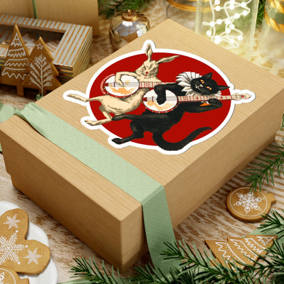 Dueling Banjos | Sinister Cat & Rabbit Stickers (4 sizes)