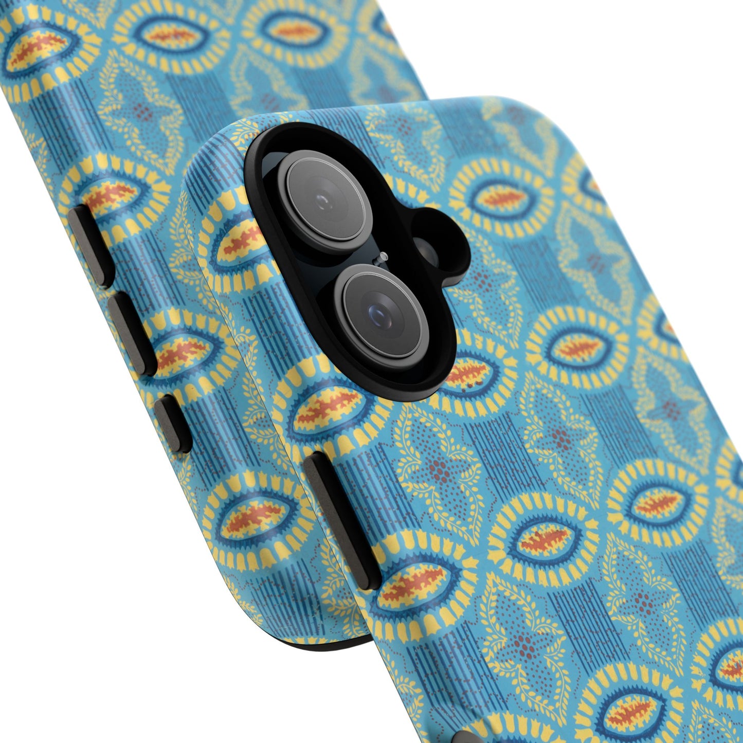 Turquoise Retro Geometric iPhone Case